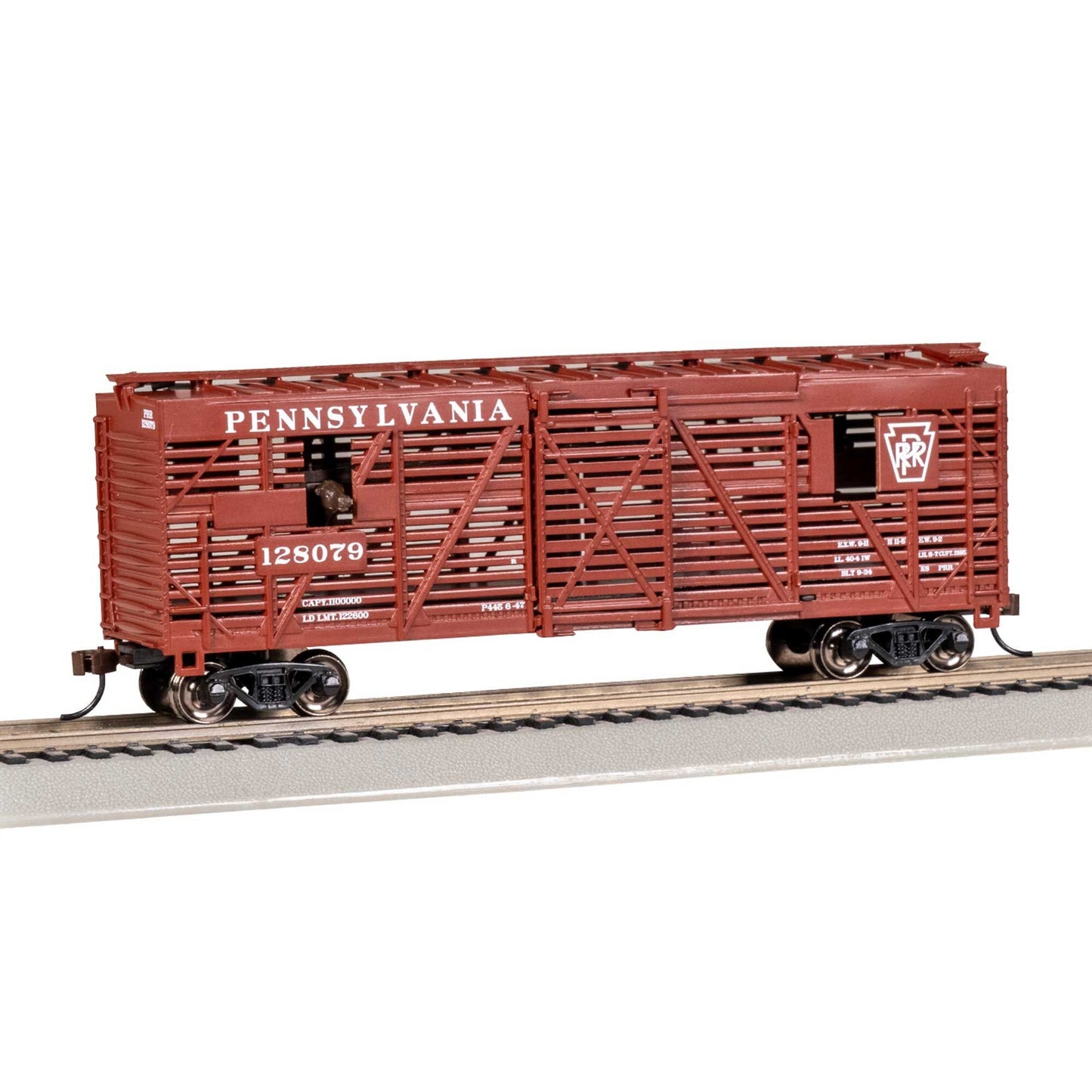 HO 40' Animated Stock Car with Cattle - Pennsylvania (BAC19715)