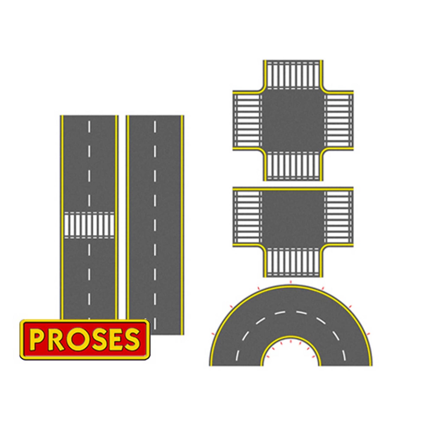 N Scale UV Printed PVC Asphalt Road Set (BAC39125)