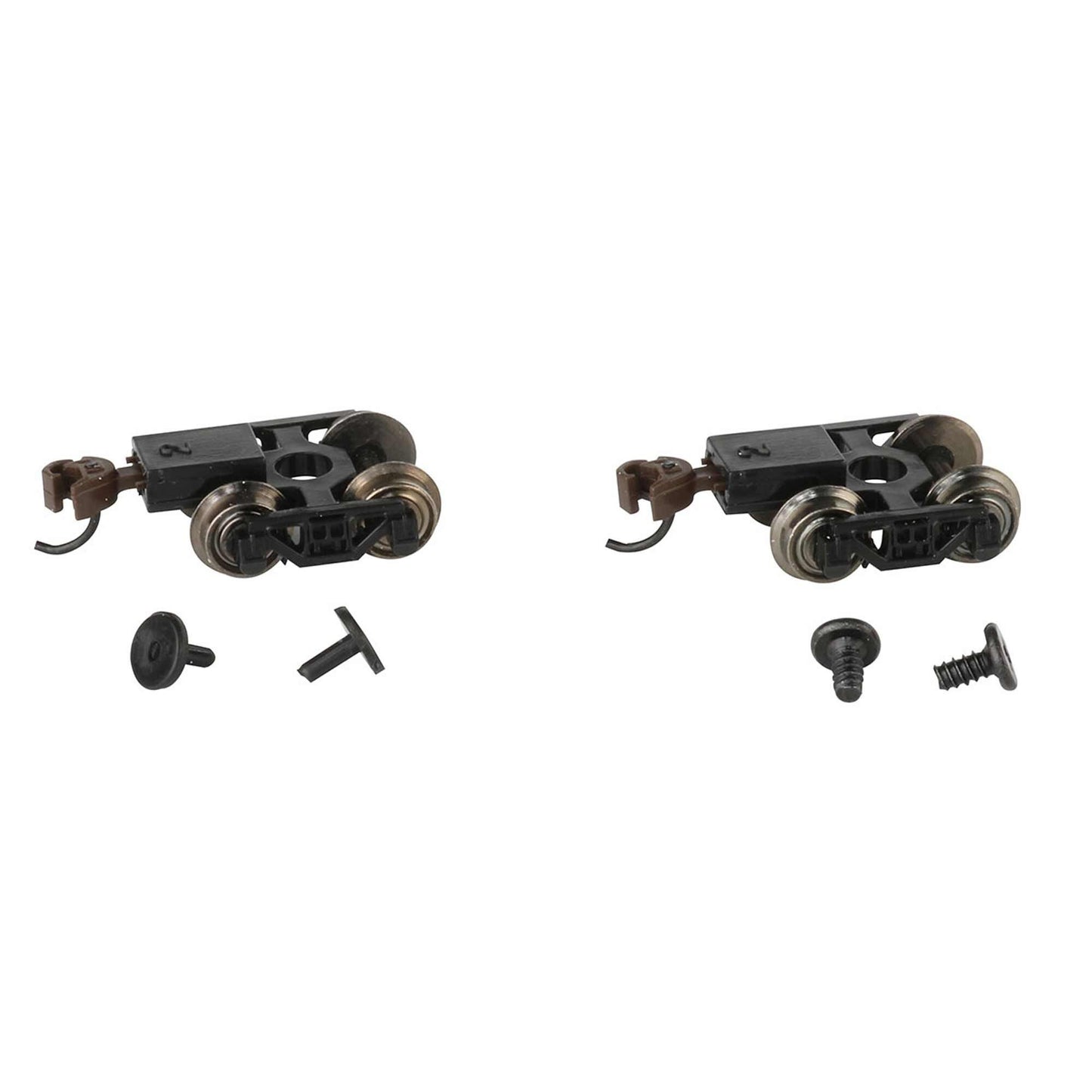N Friction Bearing Freight Trucks with Wheels (6) (BAC42536)