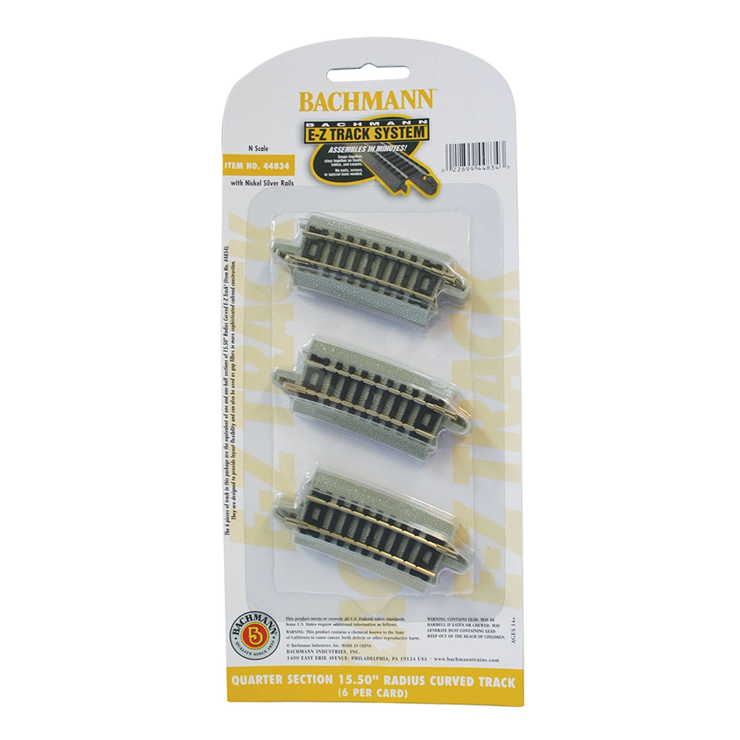 N NS EZ Quarter-Section 15.5 Inch Radius Curve (6 Pieces) (BAC44834)