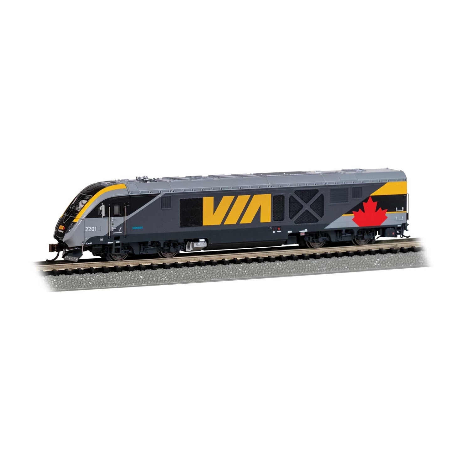 N Siemens SCV-42 Charger Locomotive with DCC - Via Rail Canada #2201 (BAC69051)