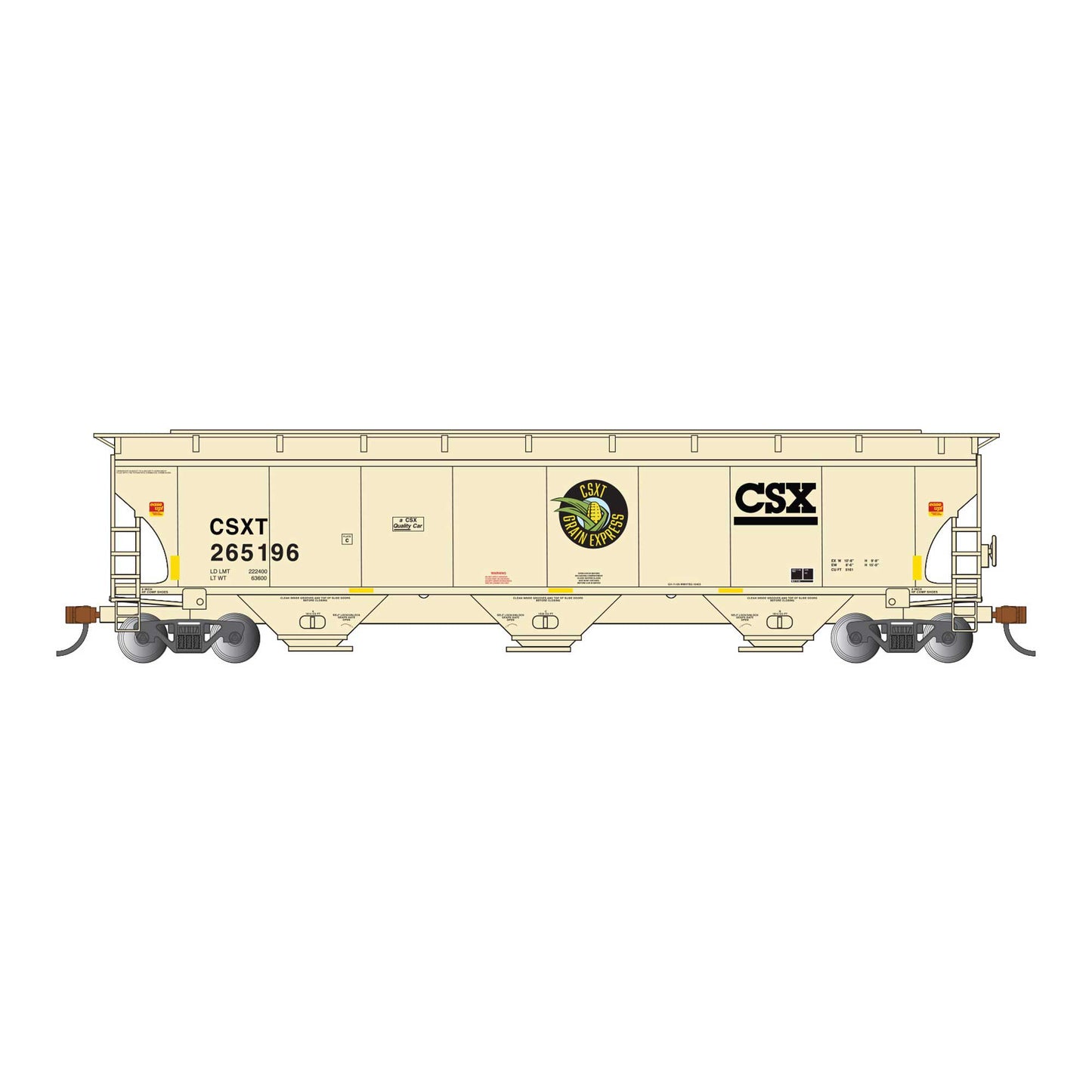 HO Trinity 5161 3-Bay Covered Hopper - CSX #265196 (BAC70635)