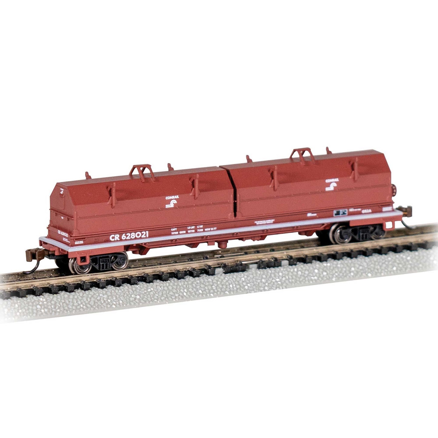 N 55' Steel Coil Car with Coil Load and Angled Hood - Conrail #628021 (BAC71453)
