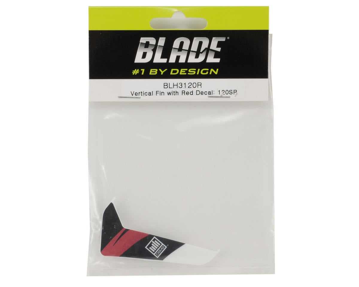 Vertical Fin with Red Decal for 120SR (BLH3120R)