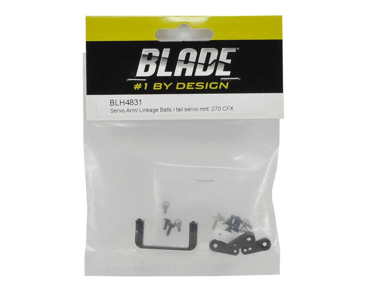 Servo Arm, Linkage Balls, and Tail Servo Mount for 270 CFX and Fusion 270 (BLH4831)
