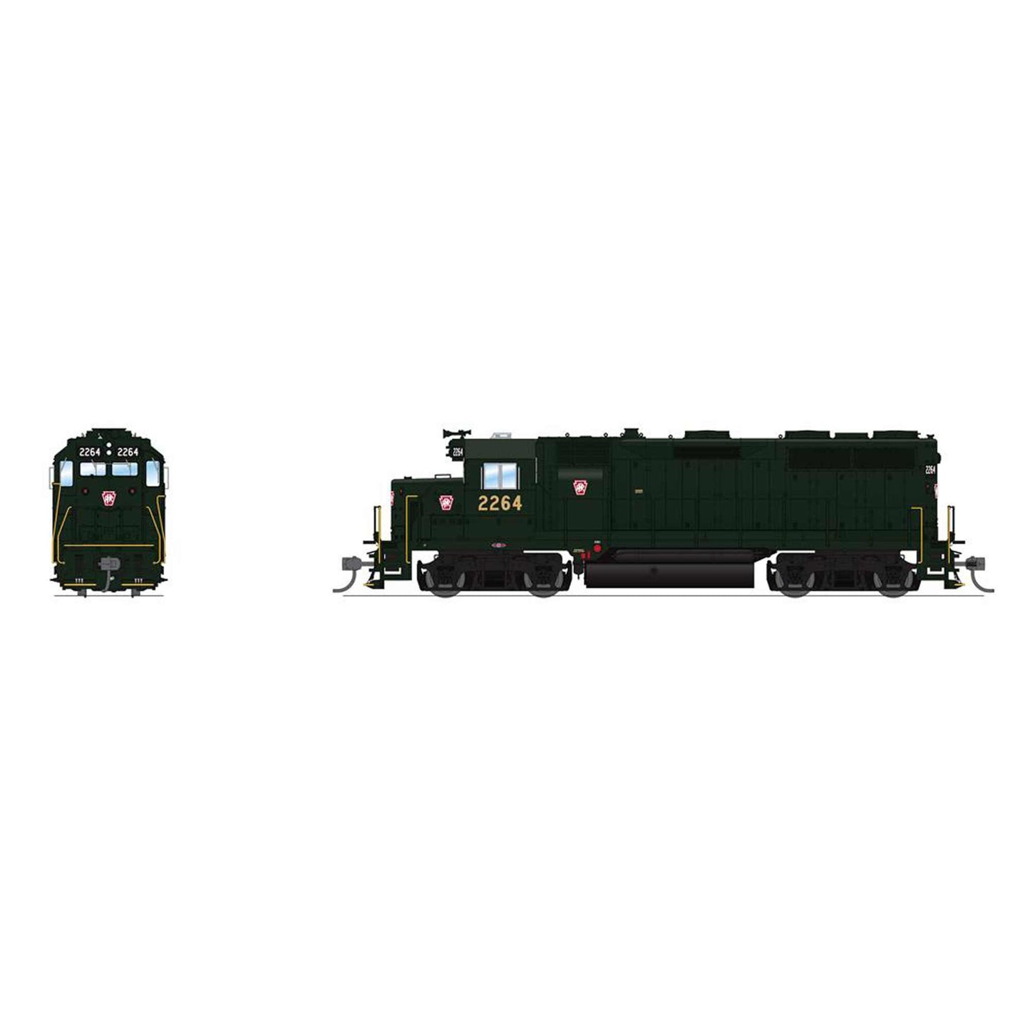 HO EMD GP35 Locomotive Red Keystone Paragon4 PRR 2264 (BLI7542)