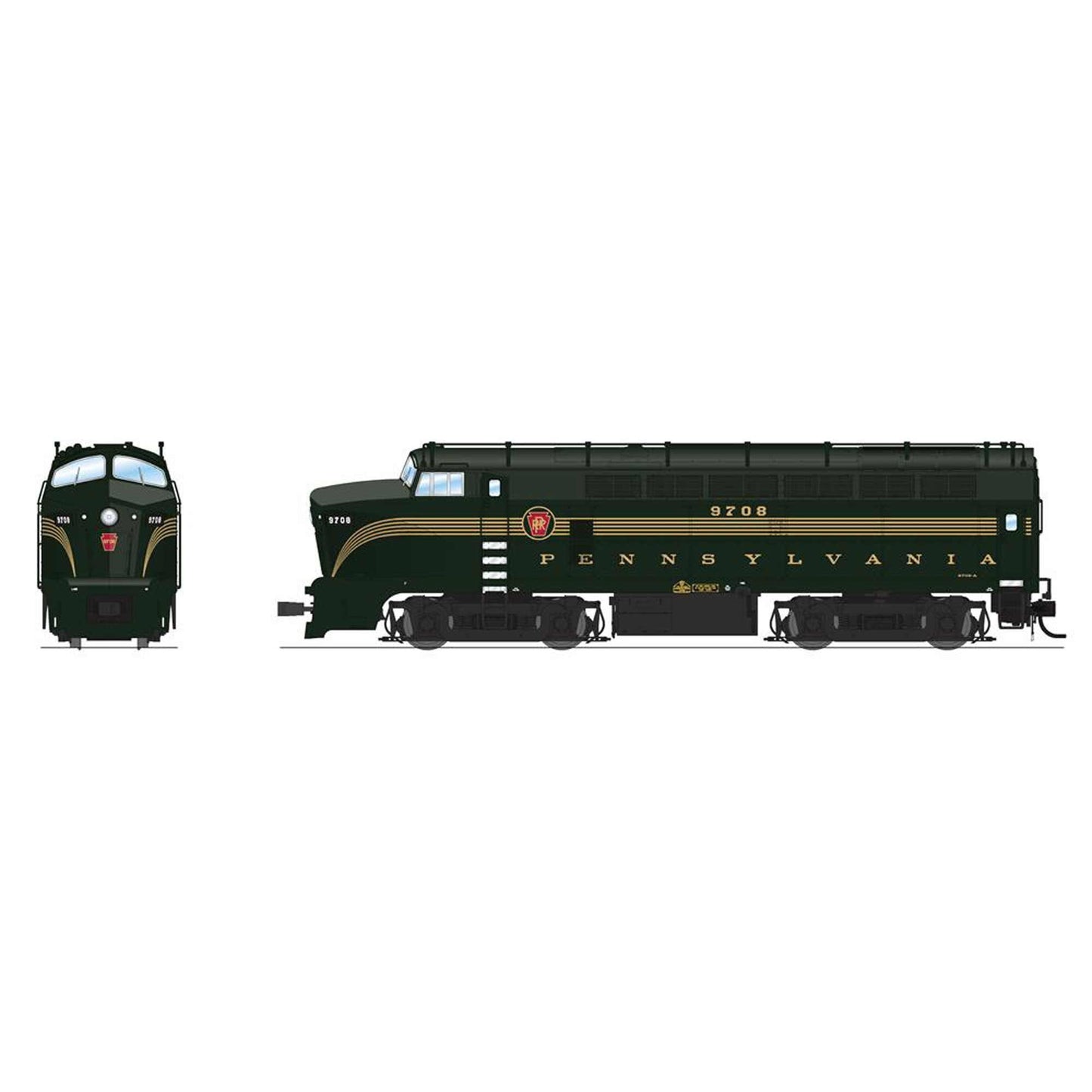 HO BF-16 Sharknose Locomotive A/B PRR 9708/9708B with Paragon4 (BLI7690)