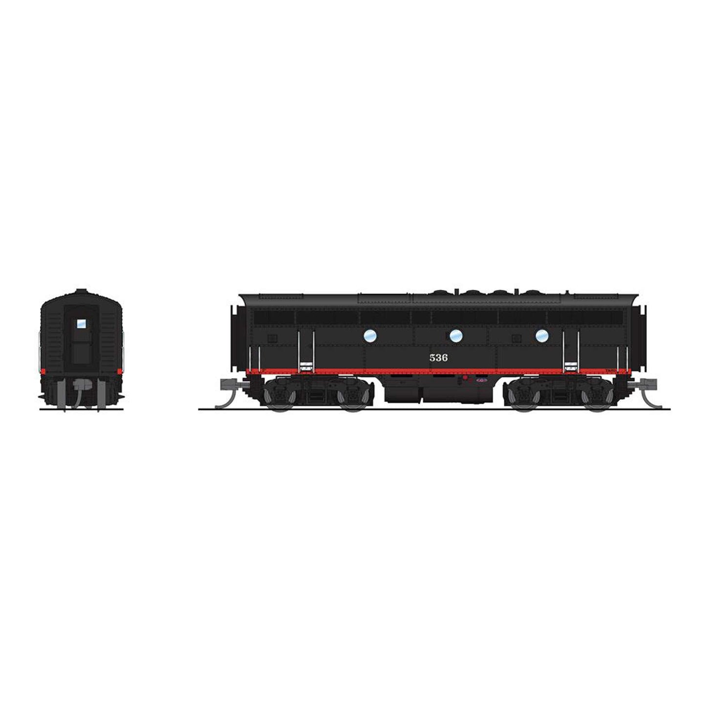 N EMD F3B Locomotive Black Widow Paragon4 SP #537 (BLI7739)