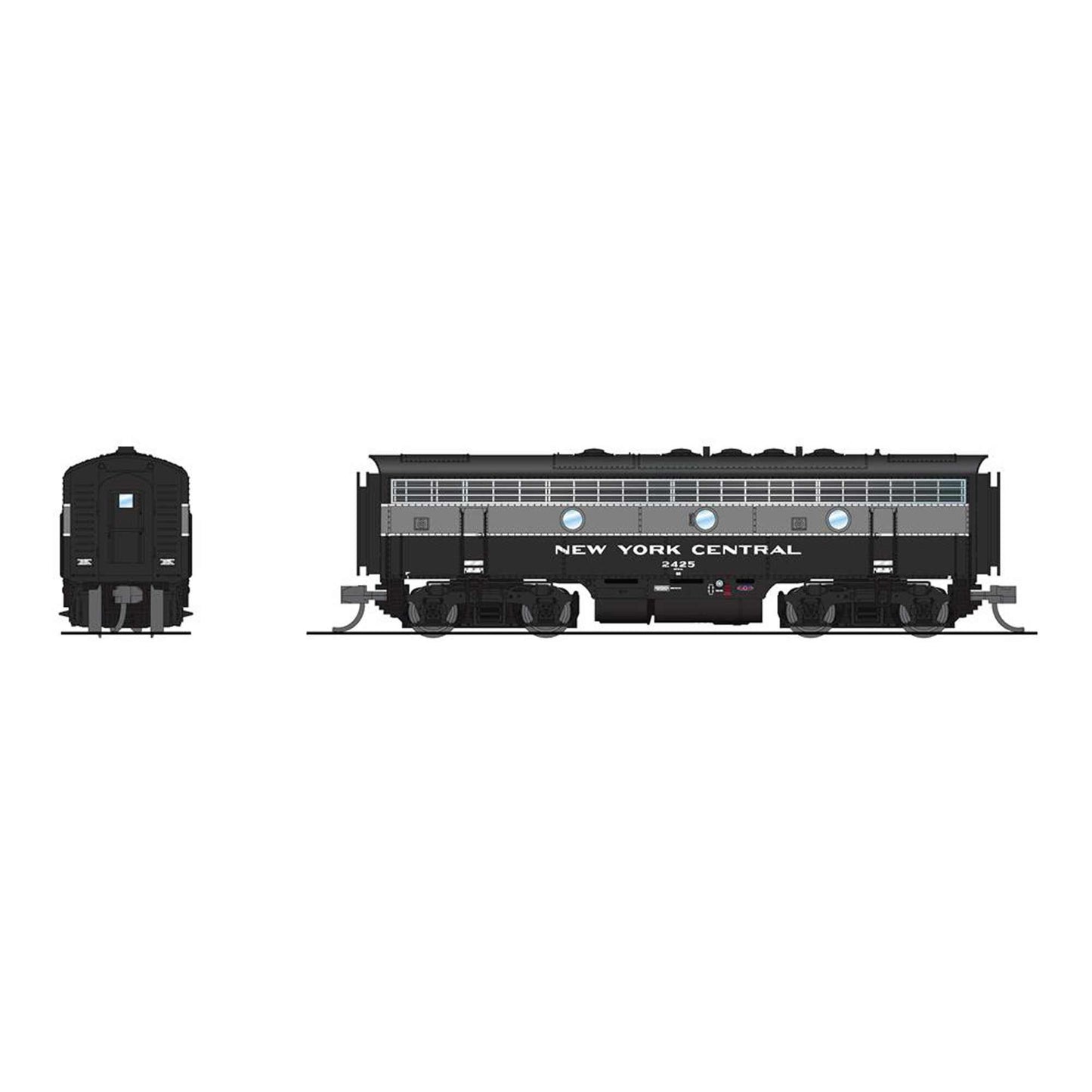 N EMD F7B Locomotive Full Lightning Stripes NYC #2426 Paragon4 (BLI7777)