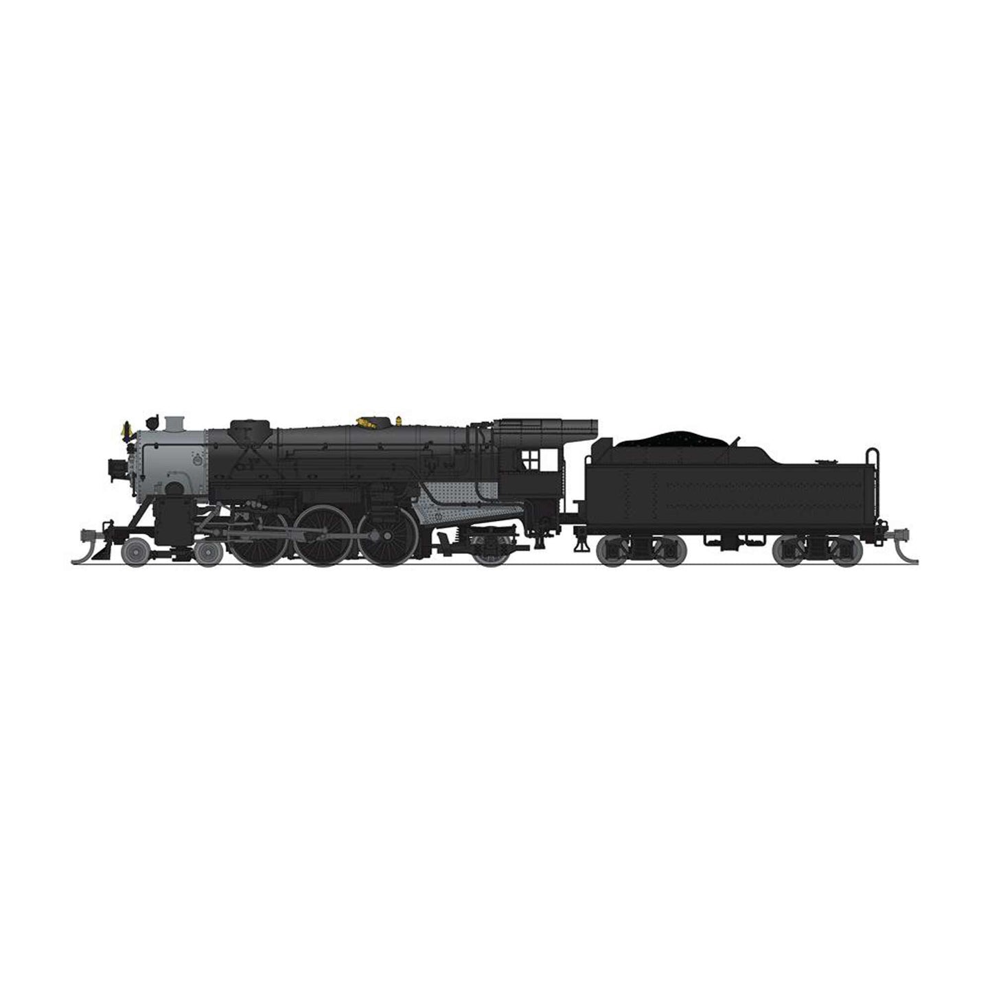 N Heavy Pacific 4-6-2 Steam Locomotive Unlettered with Paragon4 (BLI7992)