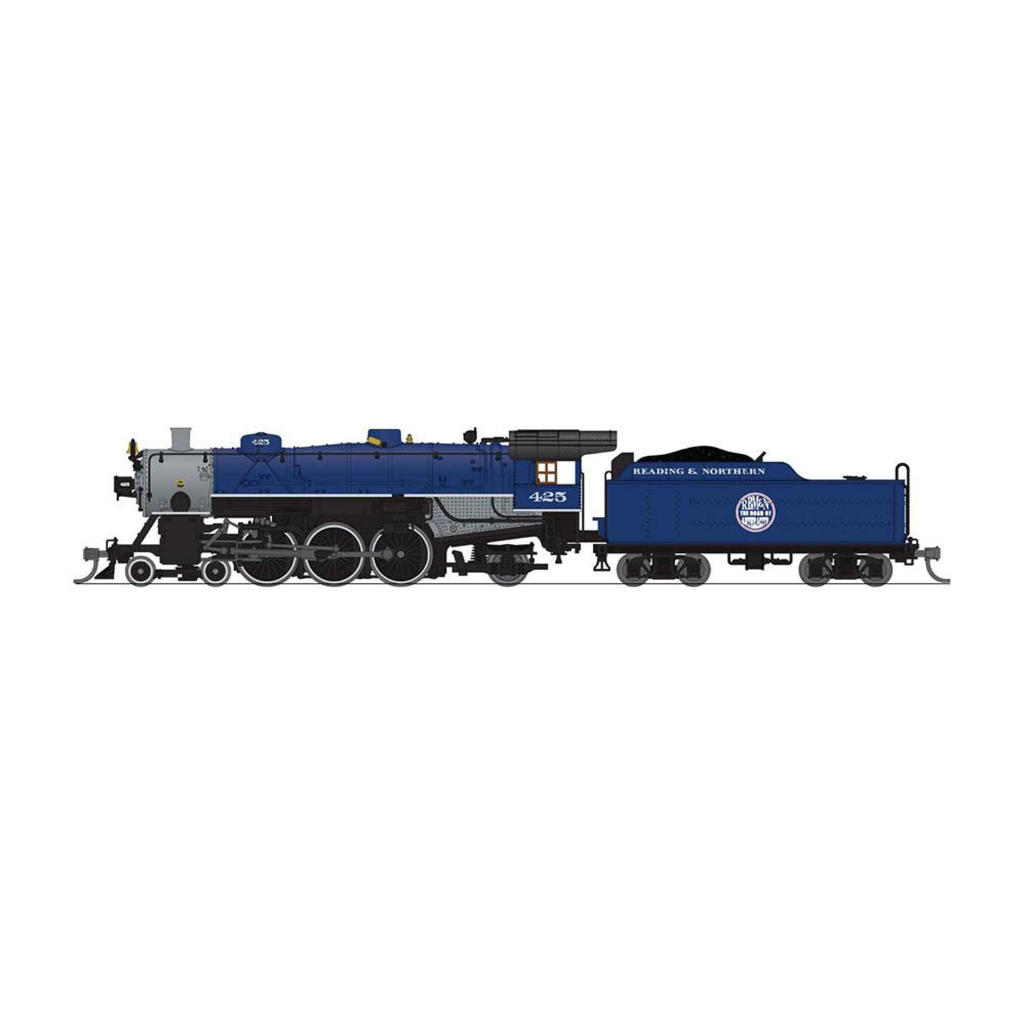 N Light Pacific 4-6-2 Steam Locomotive RBMN #425 Dark Blue with Paragon4 (BLI8009)