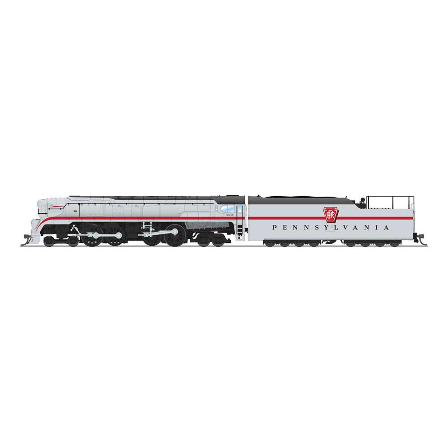 N PRR T1 Duplex Locomotive Silver with Red Fantasy Paragon4 (BLI8028)