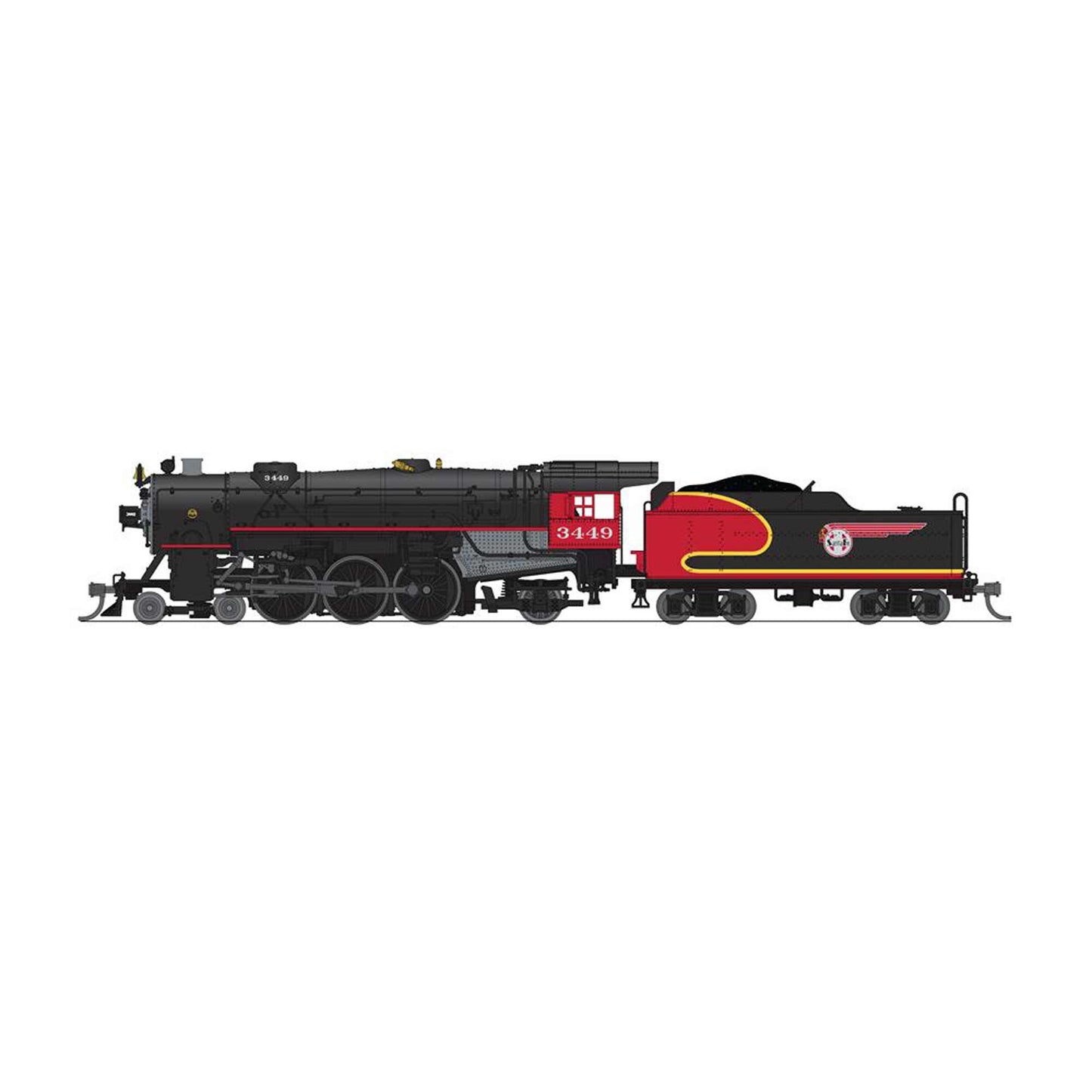 N Heavy Pacific 4-6-2 Steam Locomotive ATSF 3449 Warbonnet (BLI8061)