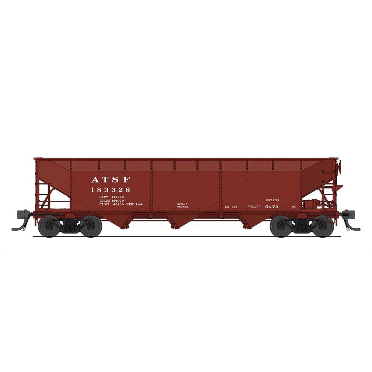 HO AAR 70-ton Triple Hopper ATSF GA-73 (BLI8102)