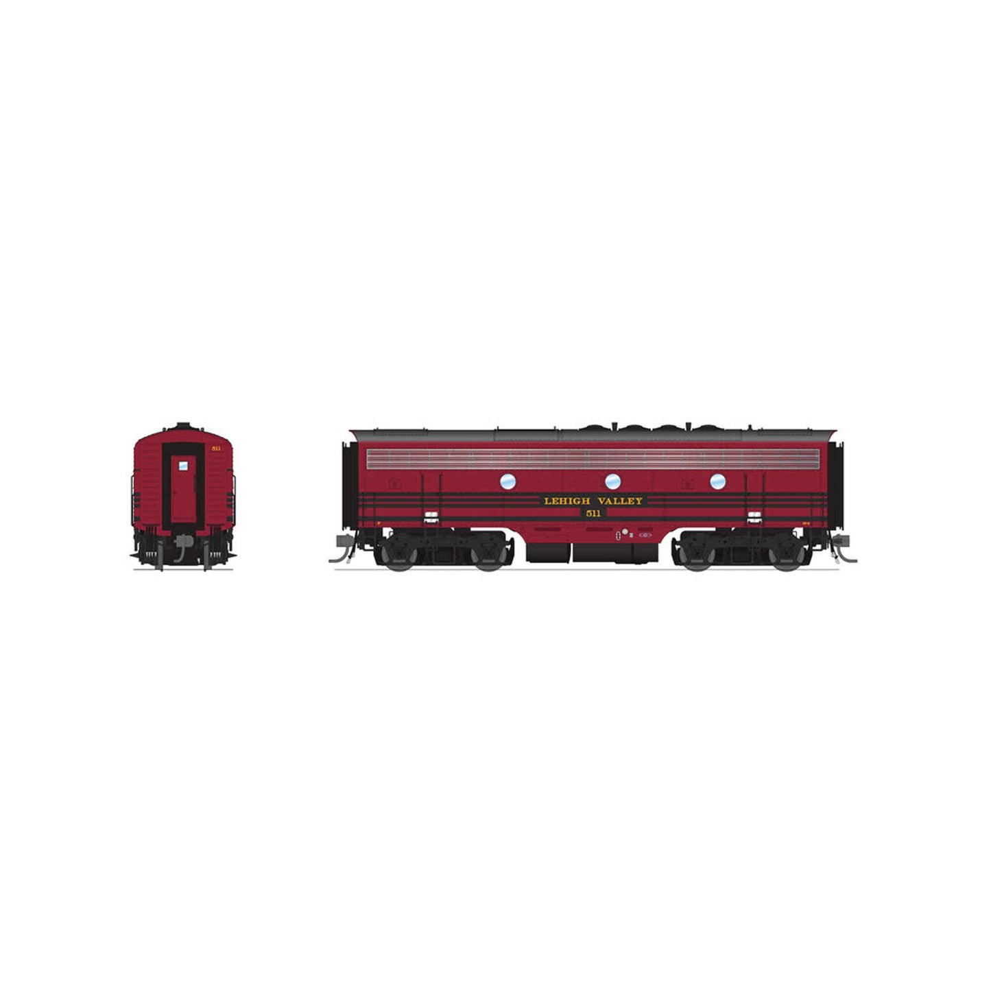 HO EMD F3B Locomotive LV 513 Cornell Red & Black Stripes (BLI8337)