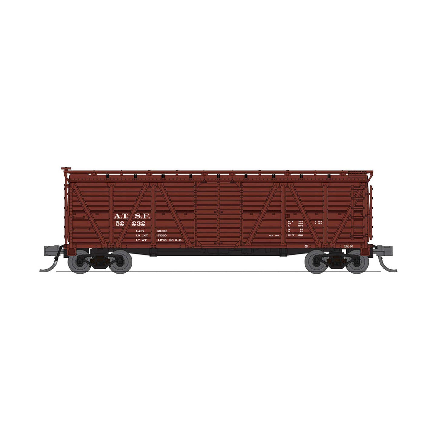 N 40' Wood Stock Car ATSF 52314 with Sheep Sounds (BLI8464)