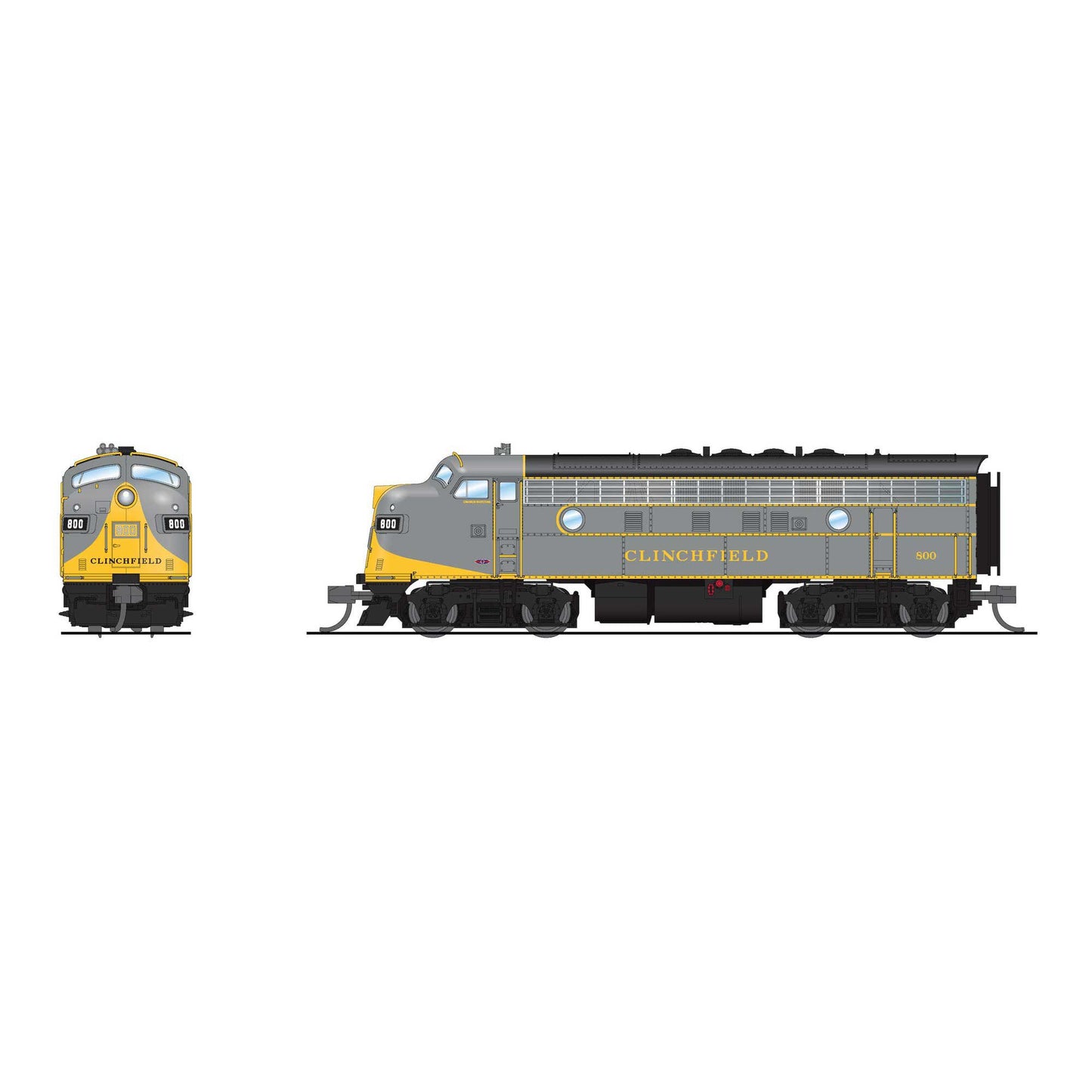 EMD F3A CRR 800 Restored Gray and Yellow No-Sound DCC-Ready (BLI9223)