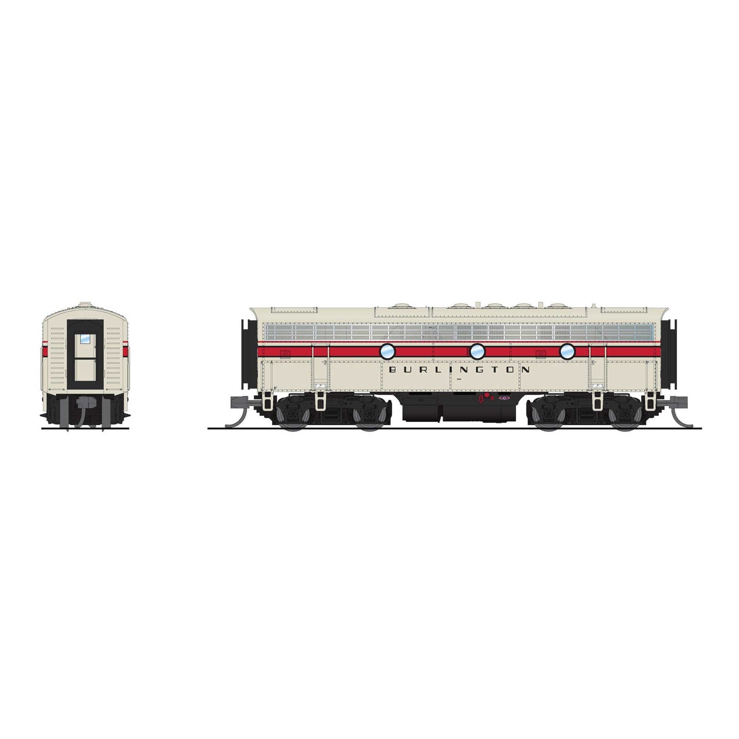 EMD F7B No-Sound DCC-Ready Diesel Locomotive CBQ 169B N Scale (BLI9280)
