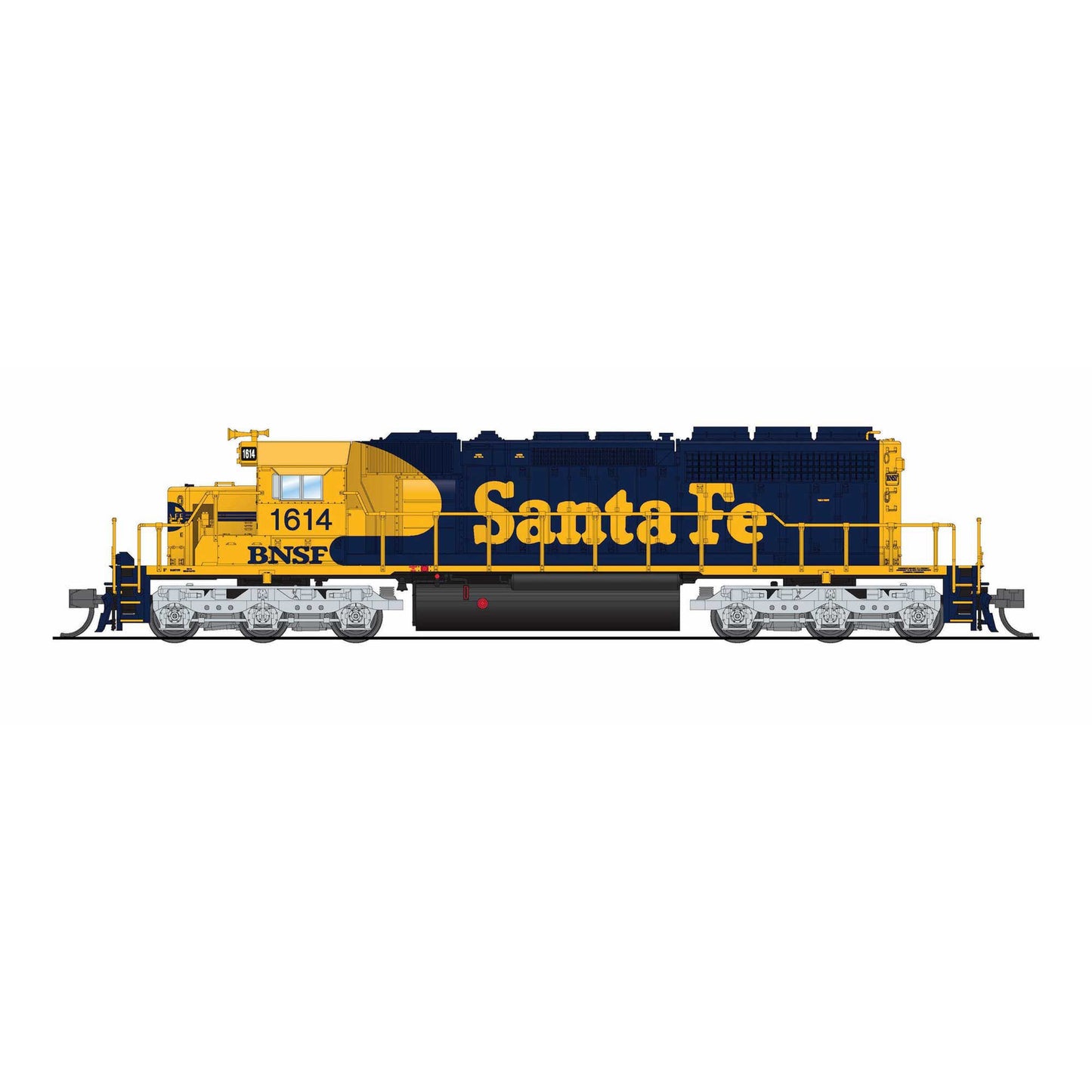 N EMD SD40-2 BNSF 1614 ATSF Blue Yellow with Patch Paragon4 Model (BLI9460)