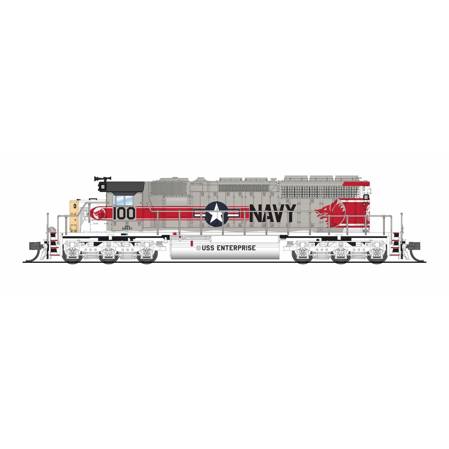 N EMD SD40-2 US Navy Fantasy Scheme Paragon4 Sound Model Train (BLI9474)