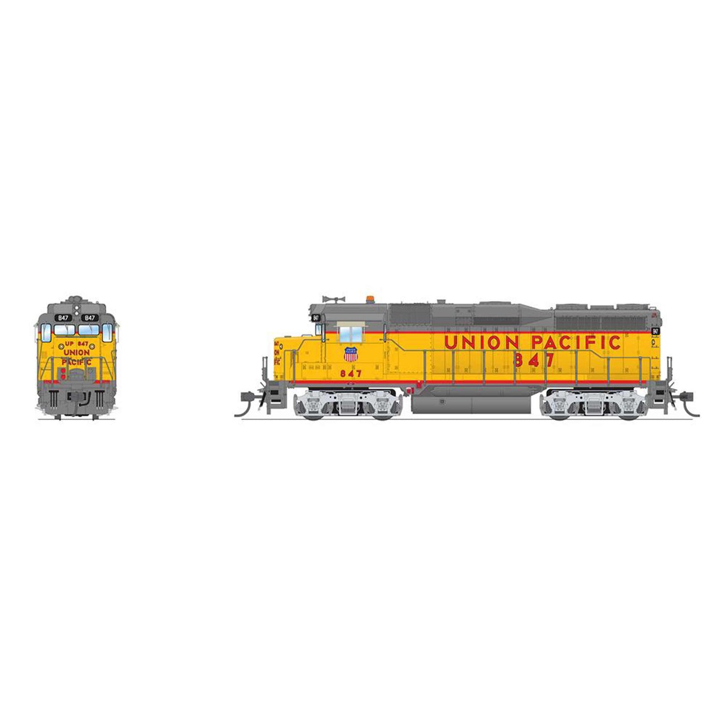 HO EMD GP30 Locomotive UP 850 with UP Shield on Cab (BLI9582)