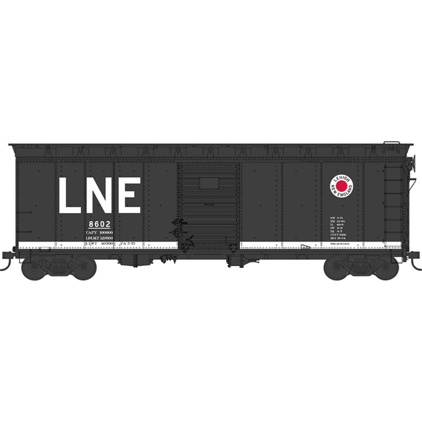 HO 40ft Boxcar L&NE #8608 (BOW43161)