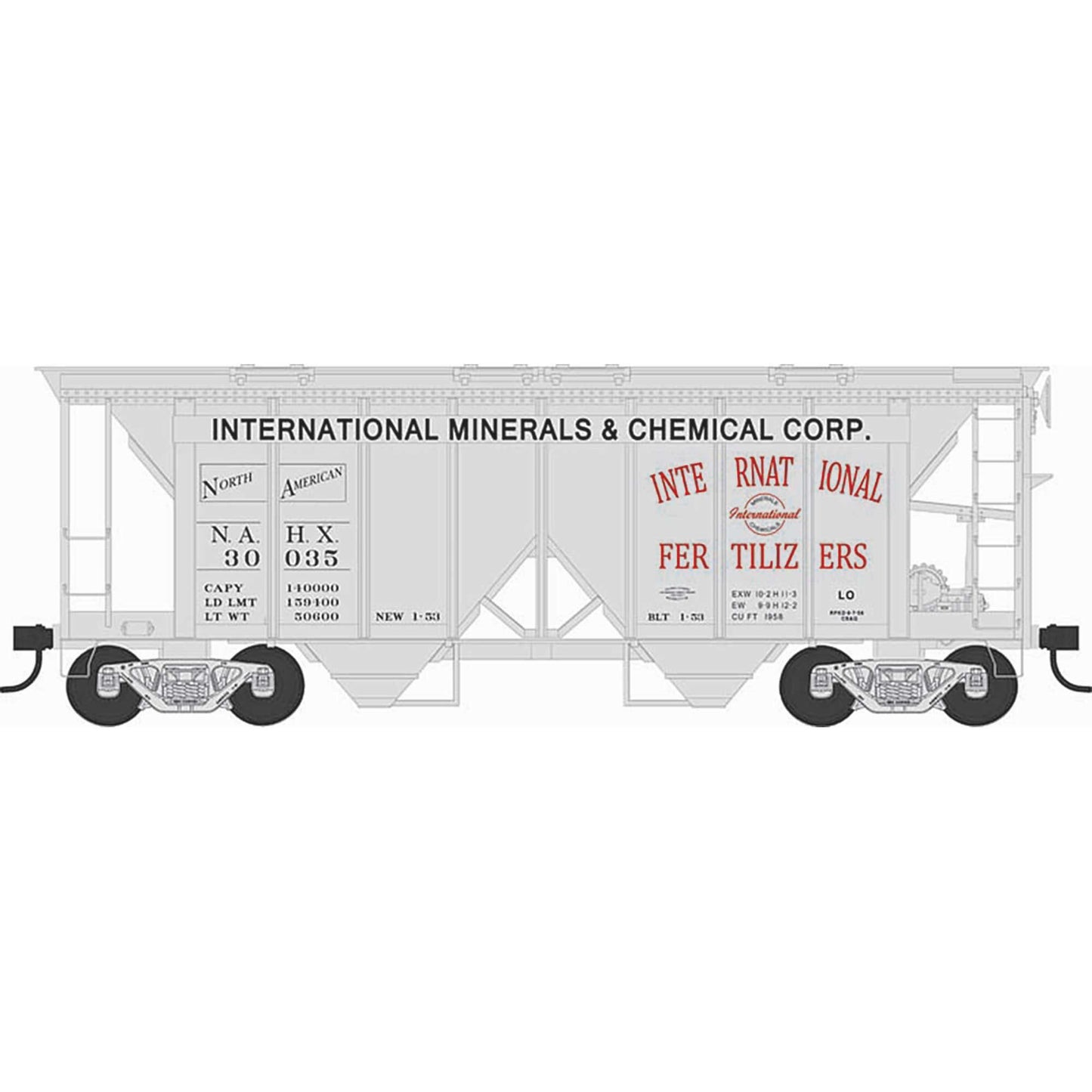 HO H34 Covered Hopper NAHX 30044 (BOW43270)