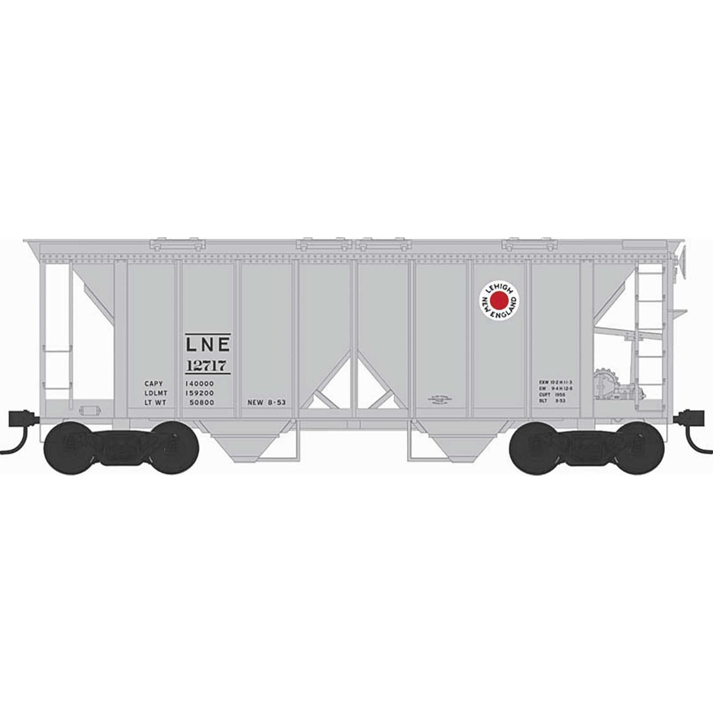 HO H34 Covered Hopper L&NE #12737 (BOW43275)