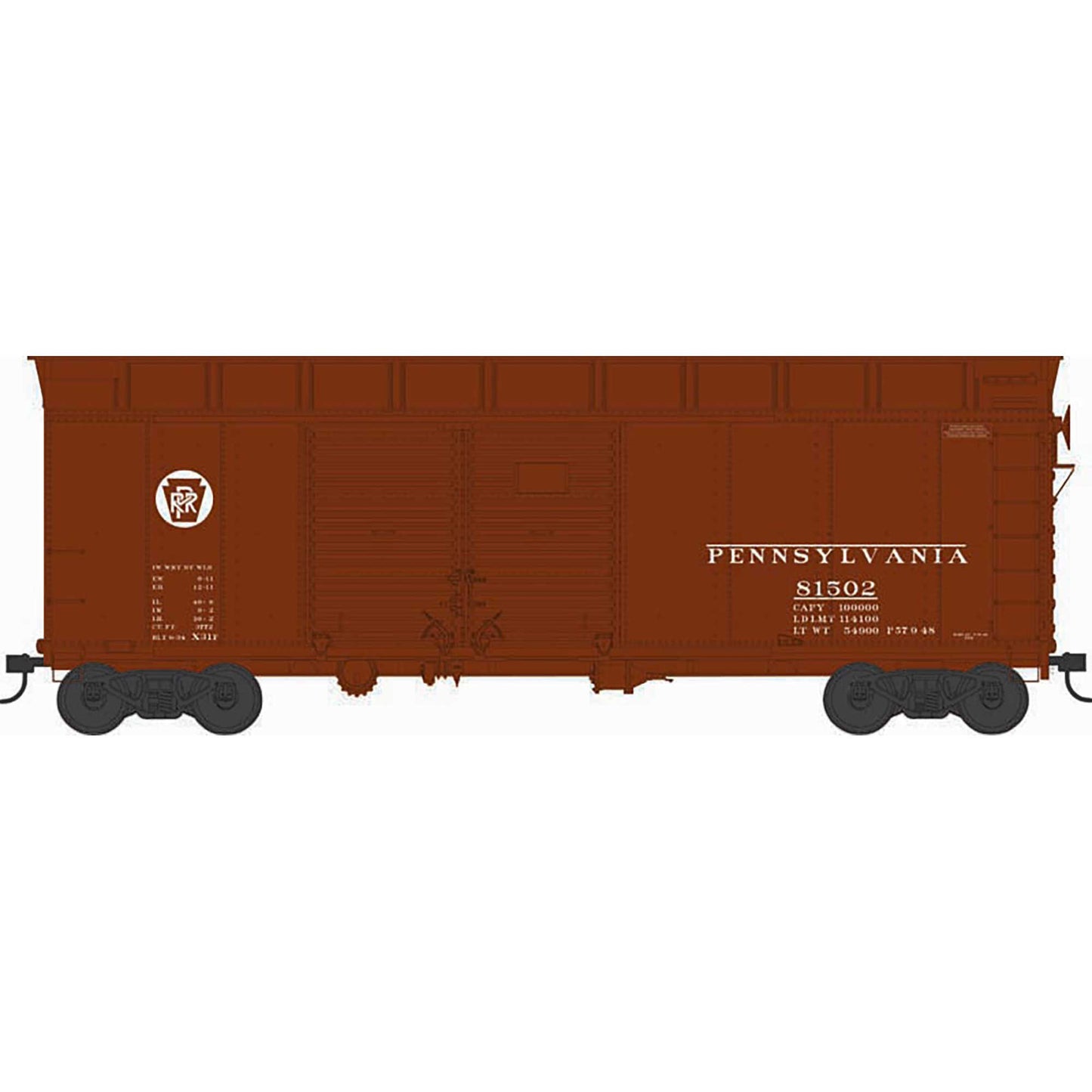 HO X31F 4-Door Turtle Roof Box PRR Circle Key #81582 (BOW43339)