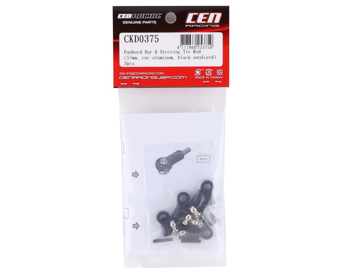 F450 57mm Aluminum Panhard Bar and Steering Tie Rod (Black) (3) (CEGCKD0375)
