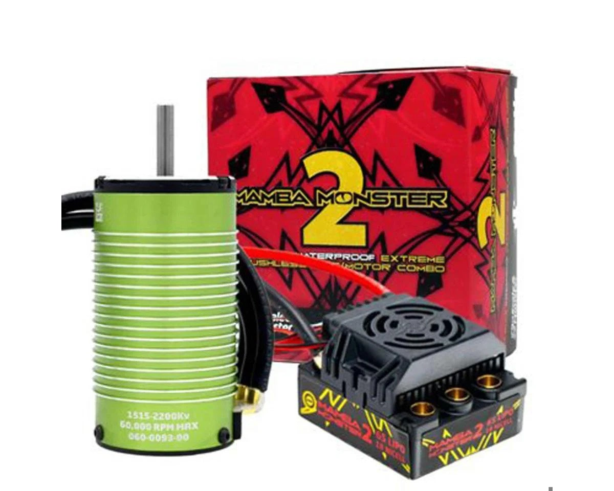 Mamba Monster 2 Waterproof Electronic Speed Control with 1512-2650KV V2 Sensored Motor (CSE010-0108-06)