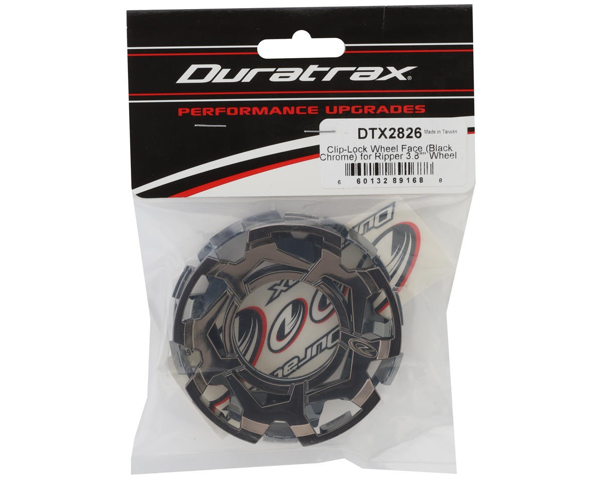 Clip-Lock Wheel Face Black Chrome for Ripper 3.8" Wheel (2) (DTX2826)