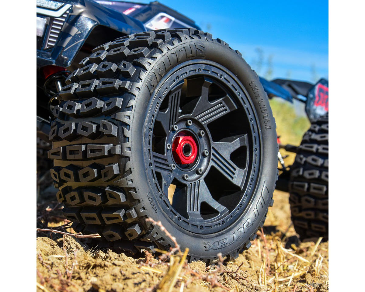 1/6 Brutus F/R 5.7 Inch Monster Truck Tires MTD 24mm Black Ripper (2) (DTX565010)