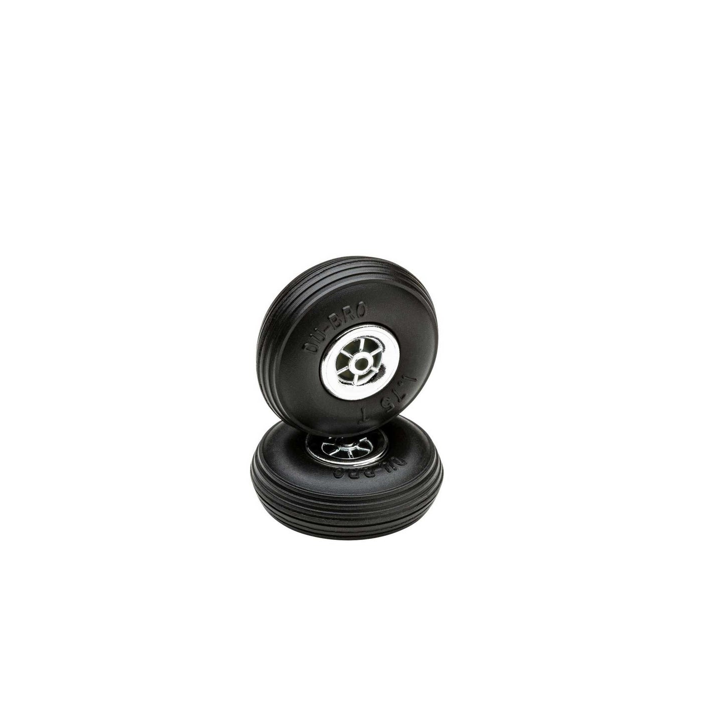 Treaded Chrome Wheels 1-3/4 inches (2 Pack) (DUB175TC)