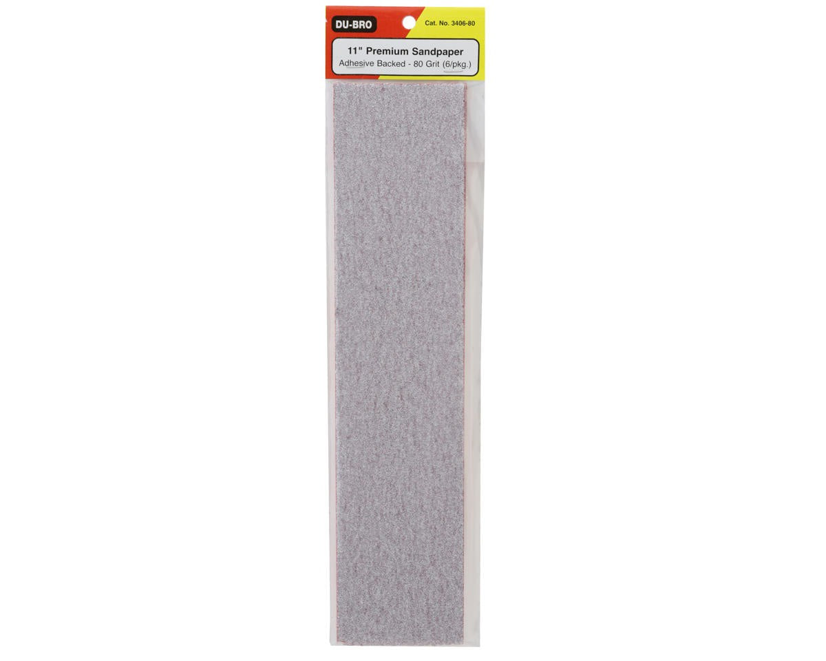 11" Premium Sandpaper 80 Grit Pack of 6 (DUB340680)