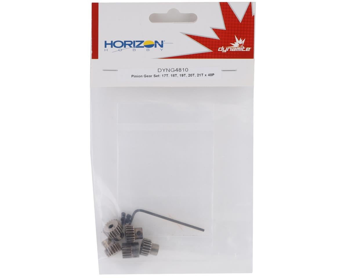 48P Pinion Gear Set 17T to 21T for RC Motors (DYNG4810)