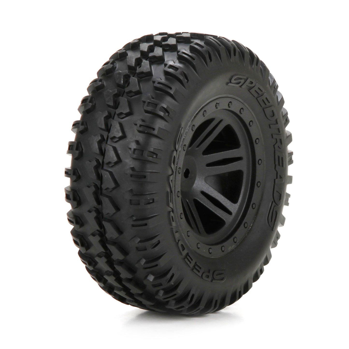1/10 Front Tire Premounted on Black Wheel for AMP DB (ECX43011)