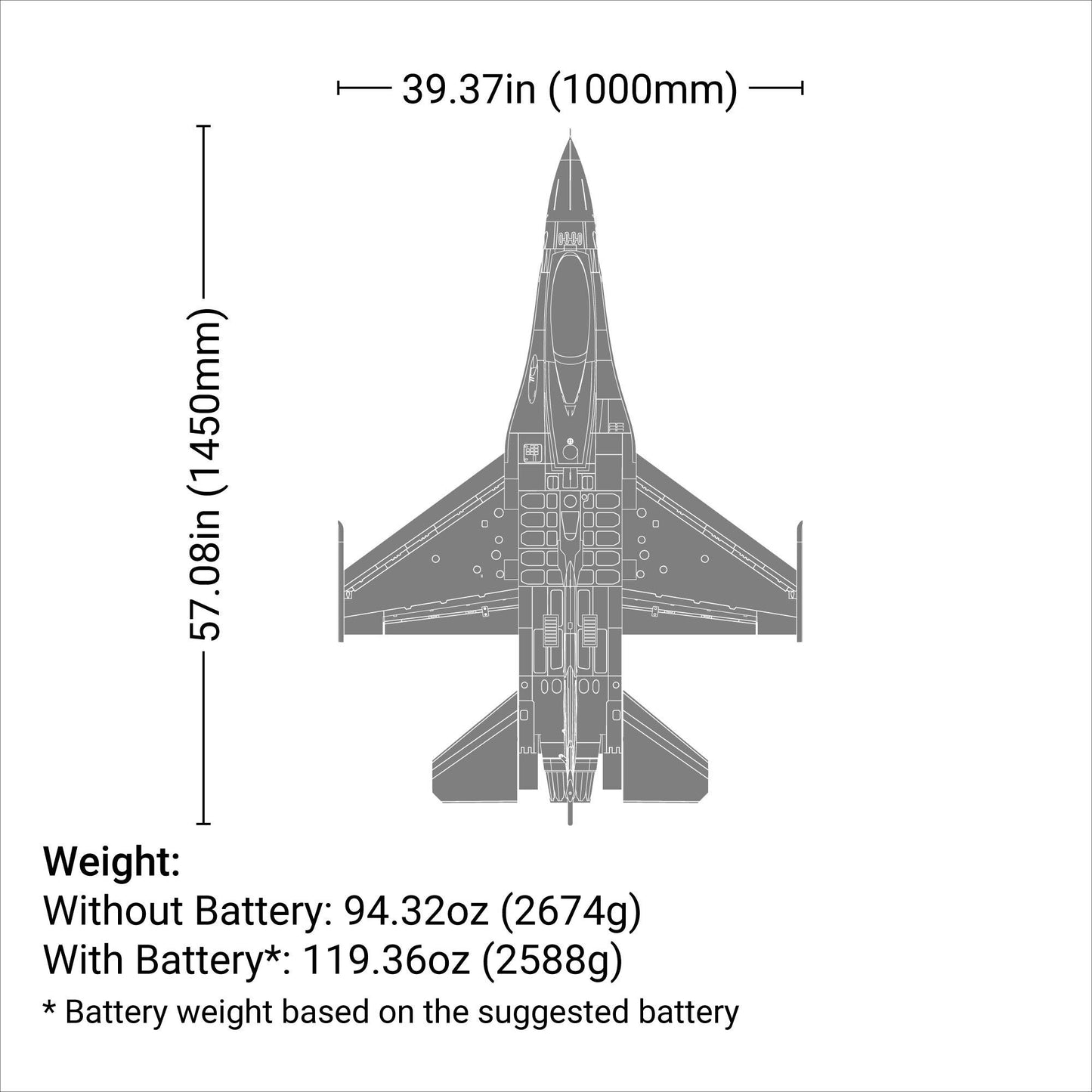 F-16 Thunderbirds 80mm EDF ARF Plus (EFL87970)