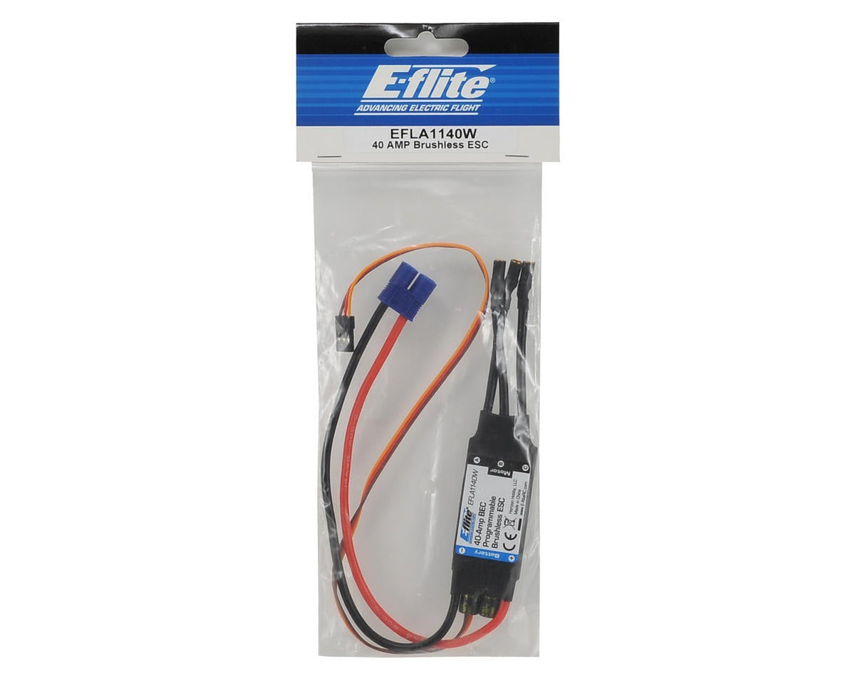 40-Amp BEC Brushless ESC with EC3 Connector (EFLA1140W)