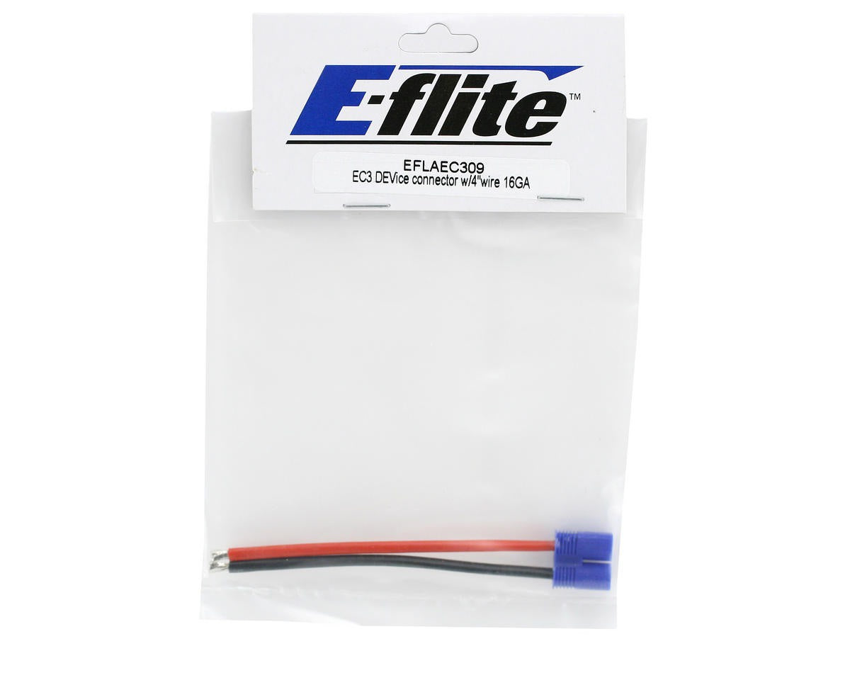E-flite EC3 Connector with 4 Inch Wire 16 AWG (EFLAEC309)