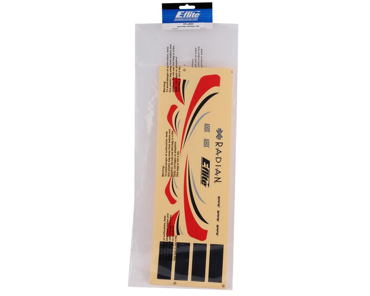 Decal Sheet for UMX Radian (Red) (EFLU2904)