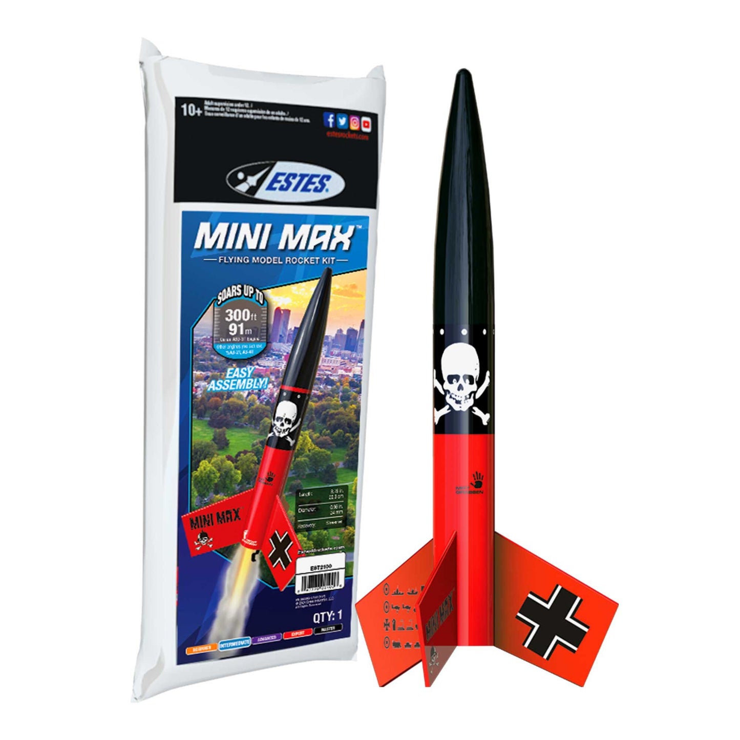 Mini Der Red Max Model Rocket Kit (EST2100)