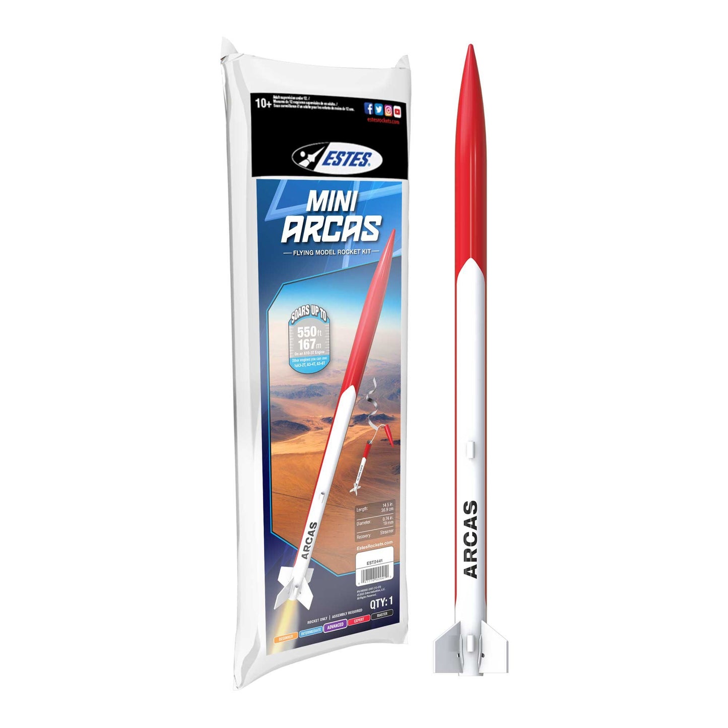 Mini Arcas Model Rocket Kit (EST2441)
