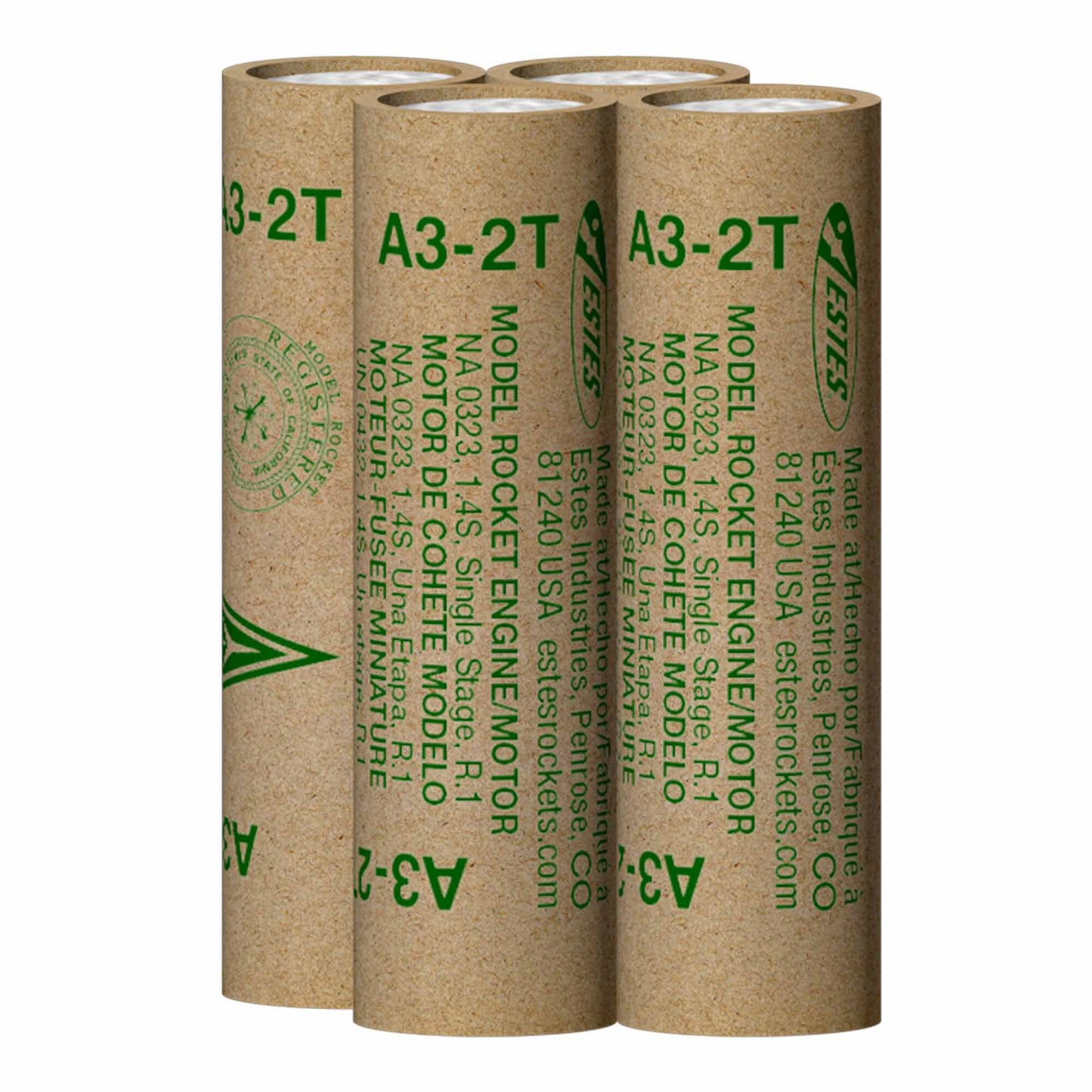 A3-2T 13mm Engines for Model Rockets (4) (EST10012)