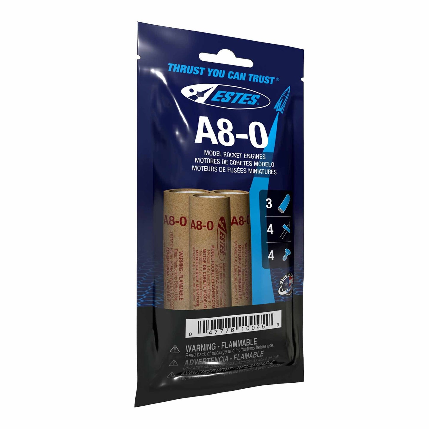 A8-0 Standard Engines for Model Rockets (3) (EST1600)