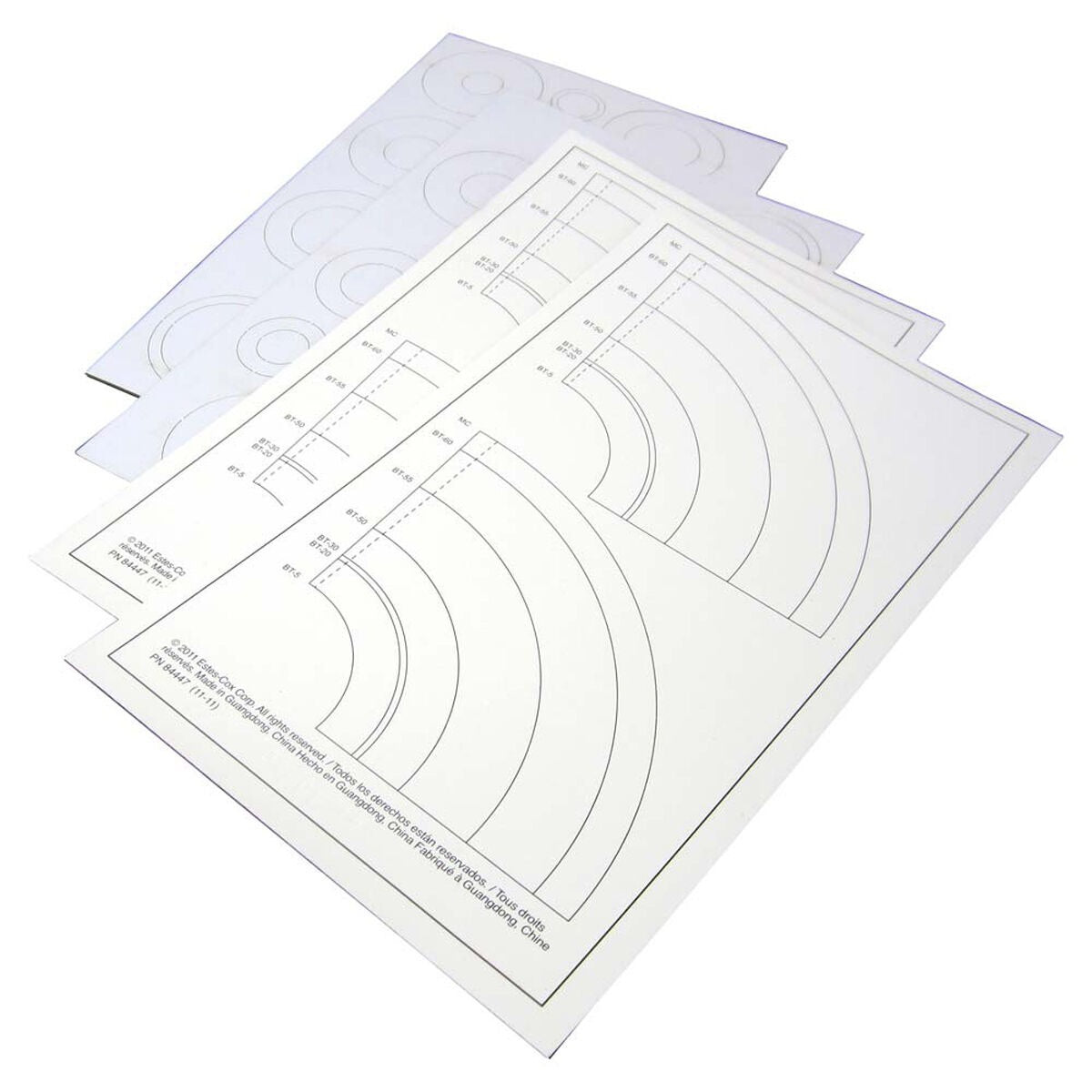 Laser Cut Centering Rings and Paper Adapters for Model Rockets (EST3179)