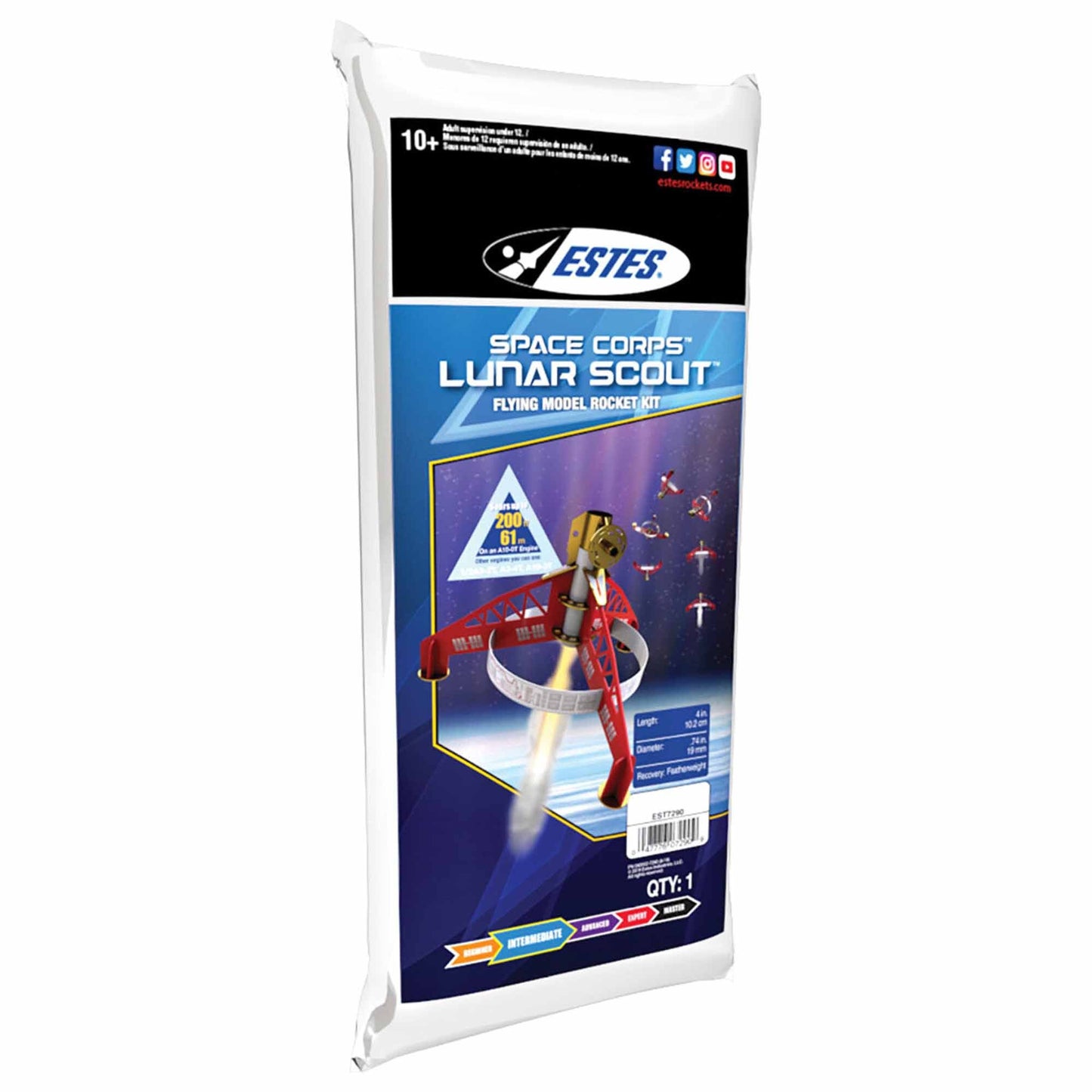 Space Corps Lunar Scout Model Rocket Kit (EST7290)