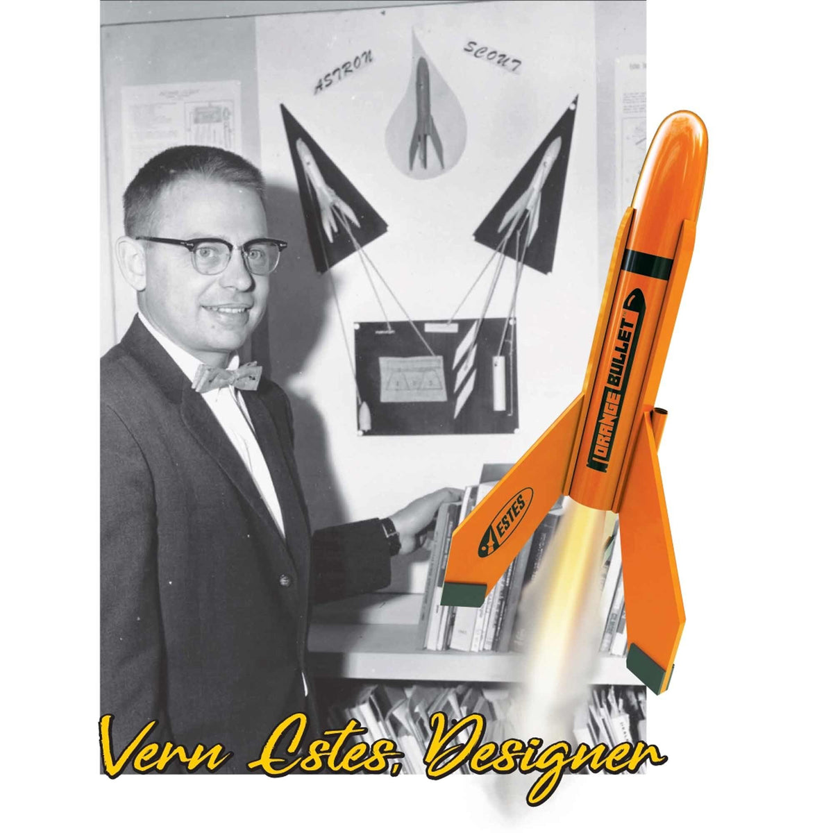 Orange Bullet Model Rocket Kit (EST7295)