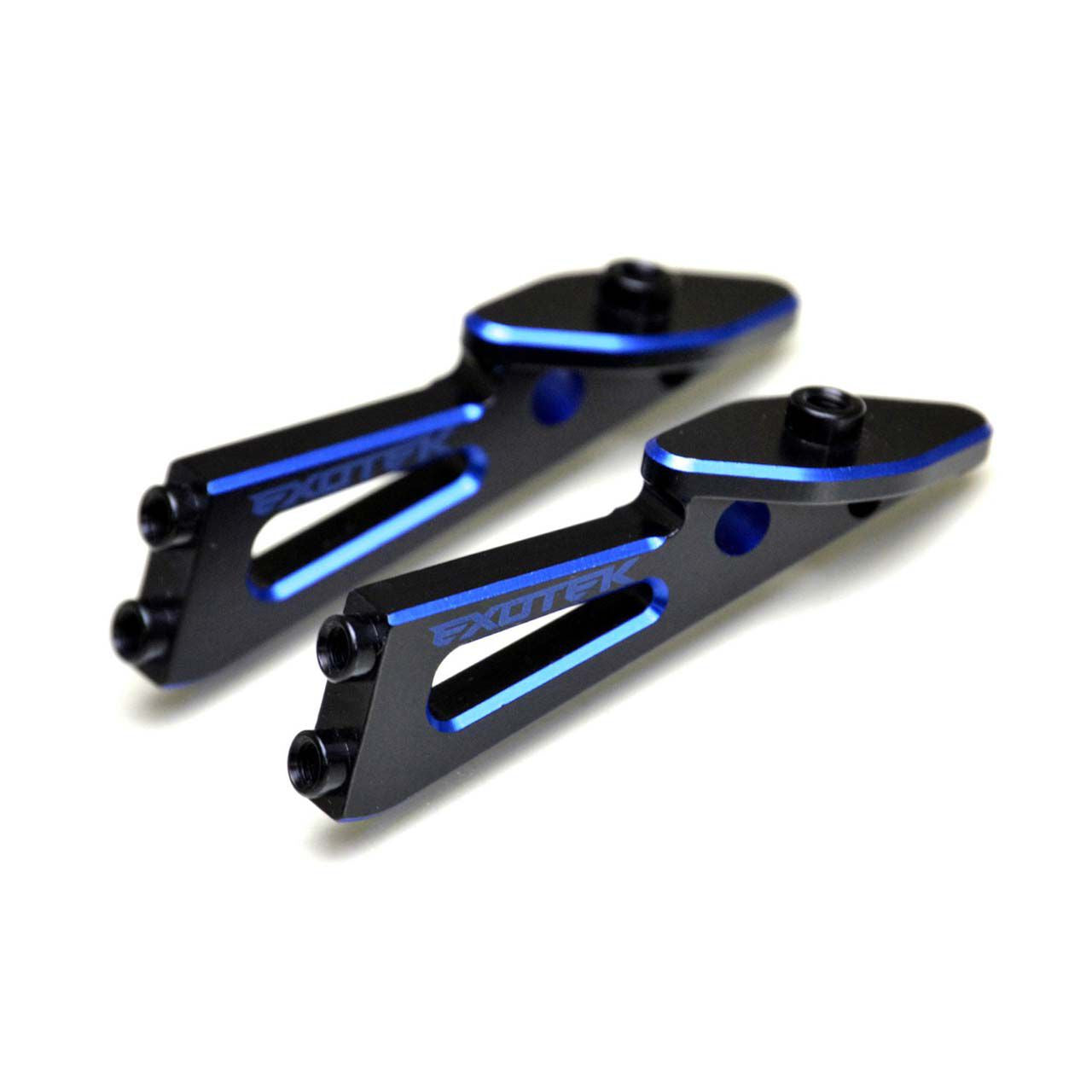 7075 RC Wing Mounts for Team Associated B6.3 (Black/Blue) (ETK2045)