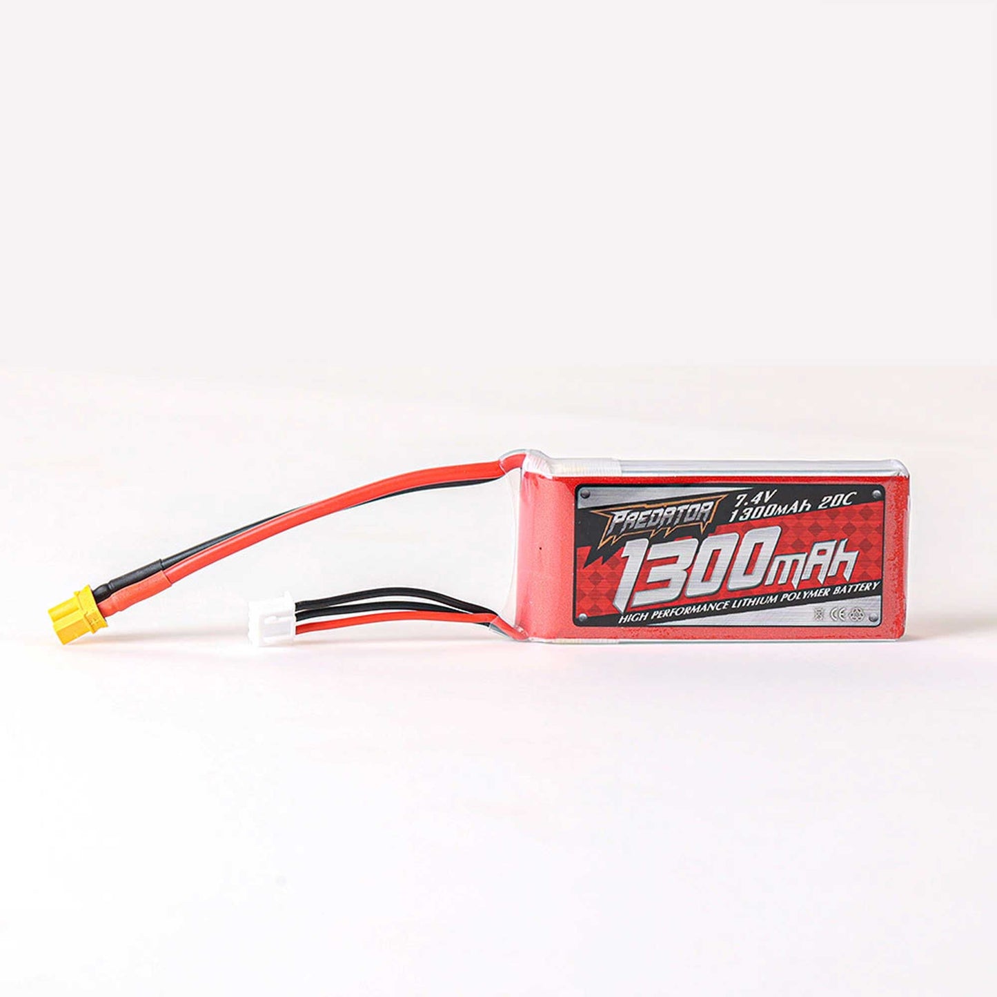 7.4V 1300mAh 2S 20C LiPo Battery with XT30 Connector (FMM2S130020CXT)